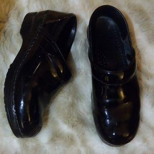 Dansko black patten leather
